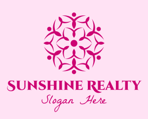 Pink Flower Spa logo design