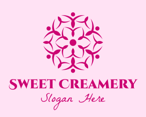 Pink Flower Spa logo design