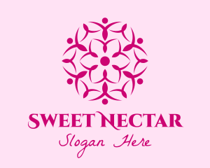 Pink Flower Spa logo design