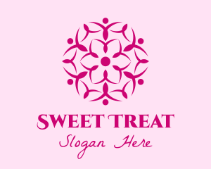 Pink Flower Spa logo design