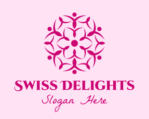 Pink Flower Spa logo design