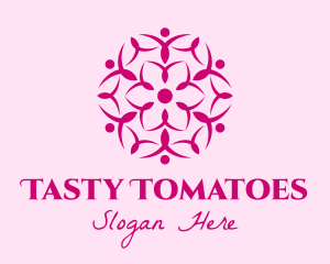 Pink Flower Spa logo design