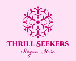 Pink Flower Spa logo design