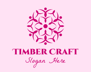 Pink Flower Spa logo design