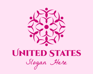 Pink Flower Spa logo design