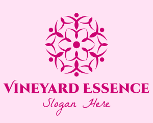 Pink Flower Spa logo design