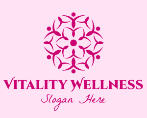 Pink Flower Spa logo design