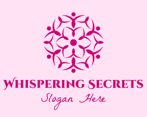 Pink Flower Spa logo design