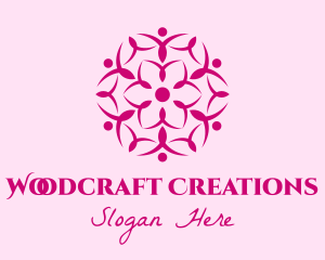 Pink Flower Spa logo design