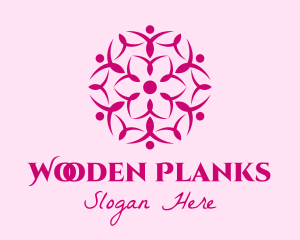 Pink Flower Spa logo design