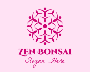 Pink Flower Spa logo design