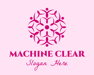 Pink Flower Spa logo design