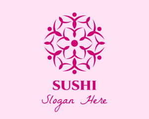 Pink Flower Spa logo design