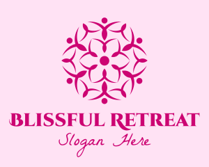 Spa - Pink Flower Spa logo design