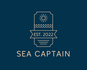 Sailor - Hipster Ocean Sailor Badge logo design