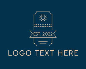 Lodging - Hipster Ocean Sailor Badge logo design