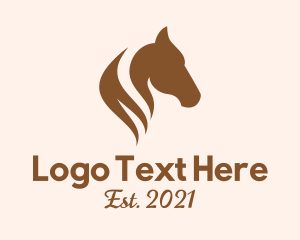 Horse - Stallion Horse Head logo design