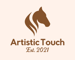 Stallion Horse Head logo design