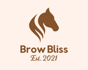 Stallion Horse Head logo design