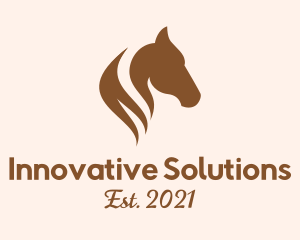 Stallion Horse Head logo design