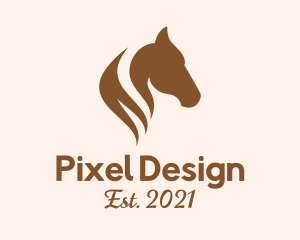 Stallion Horse Head logo design