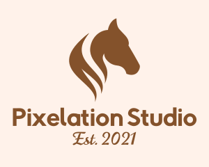 Stallion Horse Head logo design