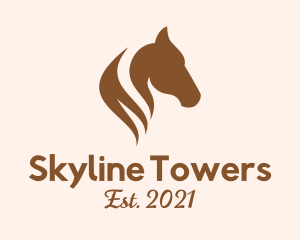 Stallion Horse Head logo design