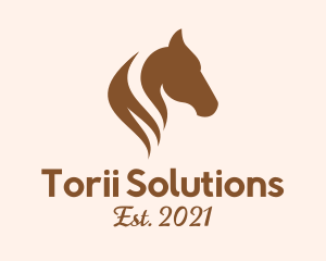 Stallion Horse Head logo design