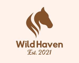 Stallion Horse Head logo design