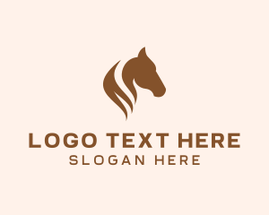 Stable - Stallion Horse Head logo design