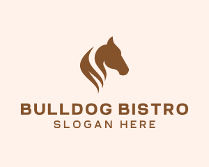 Stallion Horse Head logo design