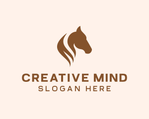 Stallion Horse Head logo design