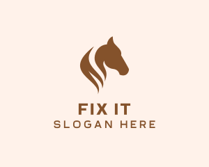 Stallion Horse Head logo design