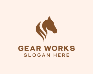 Stallion Horse Head logo design