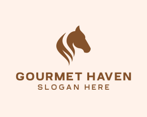 Stallion Horse Head logo design