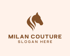 Stallion Horse Head logo design