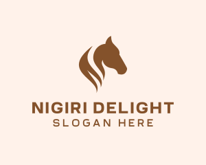 Stallion Horse Head logo design