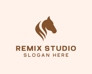 Stallion Horse Head logo design