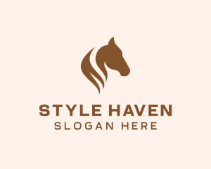 Stallion Horse Head logo design