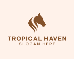 Stallion Horse Head logo design