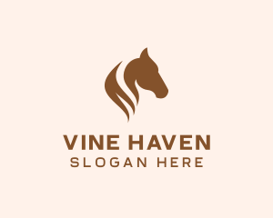 Stallion Horse Head logo design