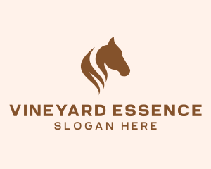 Stallion Horse Head logo design