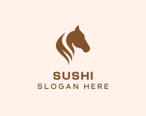 Stallion Horse Head logo design