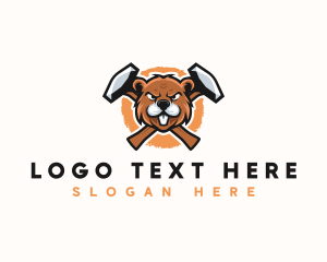 Tool - Beaver Construction Worker logo design