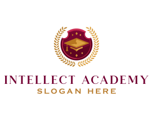 Academic Knowledge Wreath logo design