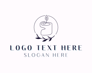 Decor - Candle Leaf Spa logo design