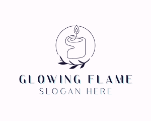 Candle - Candle Leaf Spa logo design