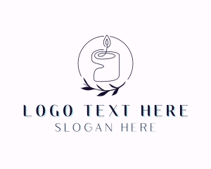 Candle - Candle Leaf Spa logo design