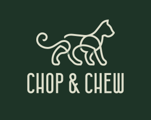Pet Adoption - Green Monoline Wildcat logo design