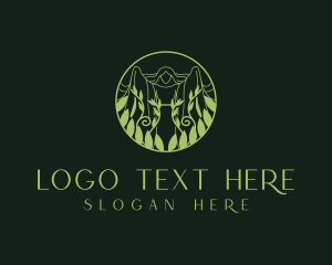 Lineart - Feminine Plant Goddess logo design